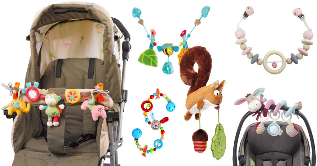 Kinderwagenkette Baby Plüsch Spielzeug für Kinderwagen Kette Wagenkette Aus DE 